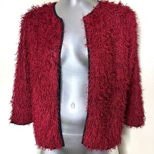 Red Eyelash Jacket NWT
